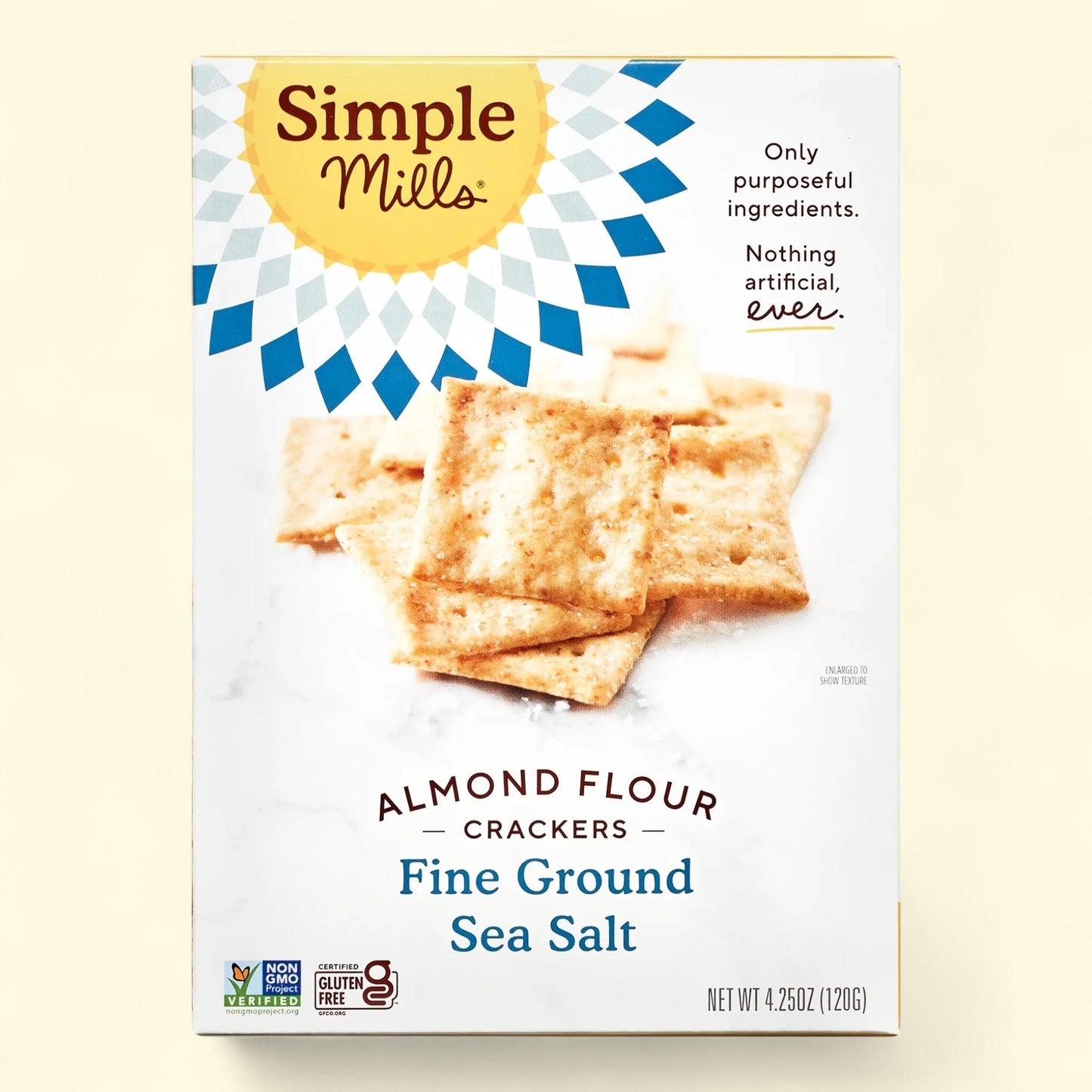Simple Mills Crackers, Fine Ground Sea Salt, Almond Flour, 4.25 oz