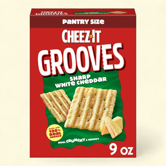 Cheez-It Grooves Sharp White Cheddar, 9 oz