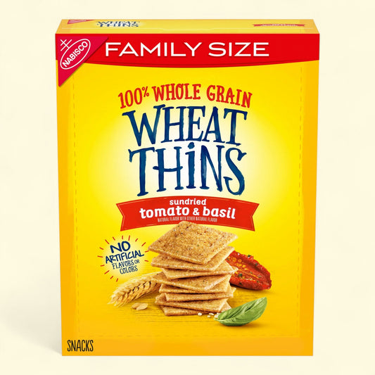 Wheat Thins Crackers, Sundried Tomato & Basil, Family Size, 13 oz
