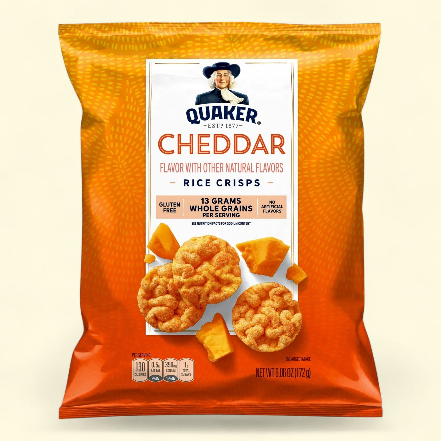 Quaker Rice Crisps, Cheddar Cheese, 6.06 oz