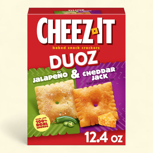 Cheez-It DUOZ Jalapeño and Cheddar Jack Baked Snack Crackers, 12.4 oz.