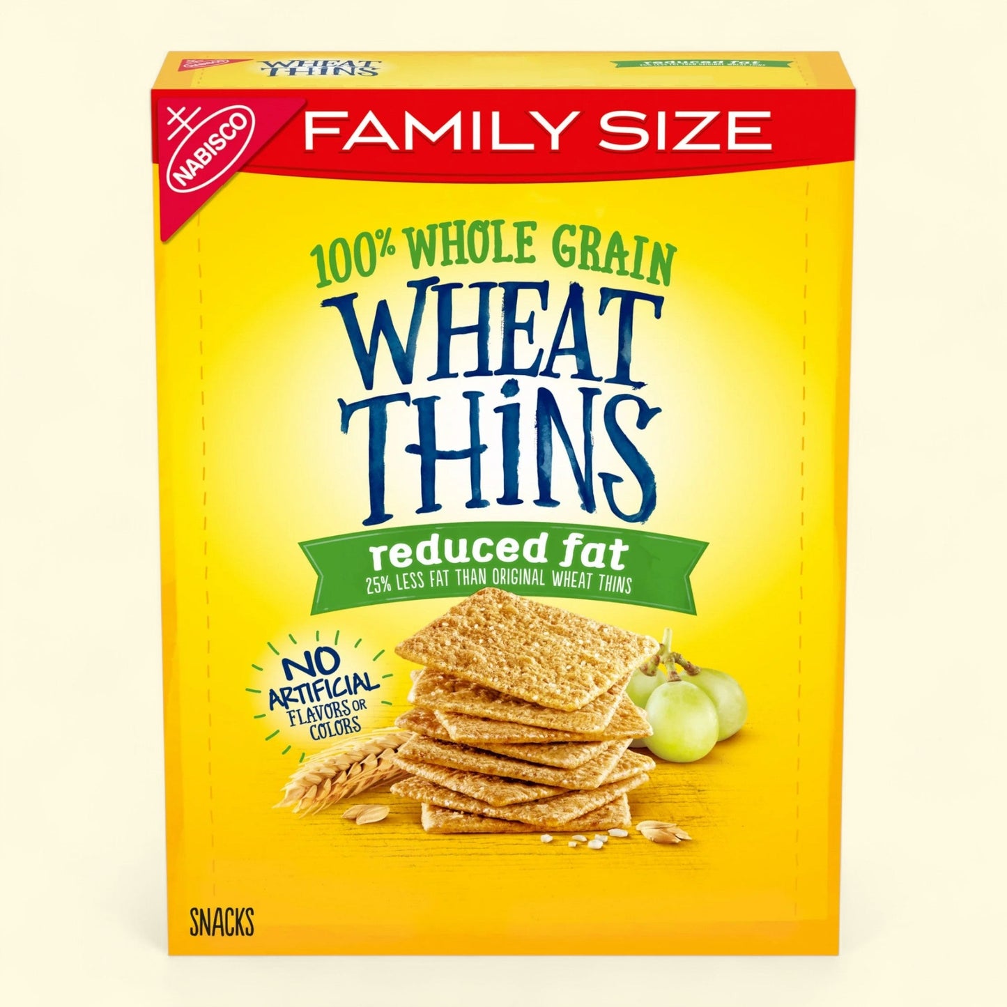Wheat Thins Reduced Fat Crackers, Family Size, 12.5 oz