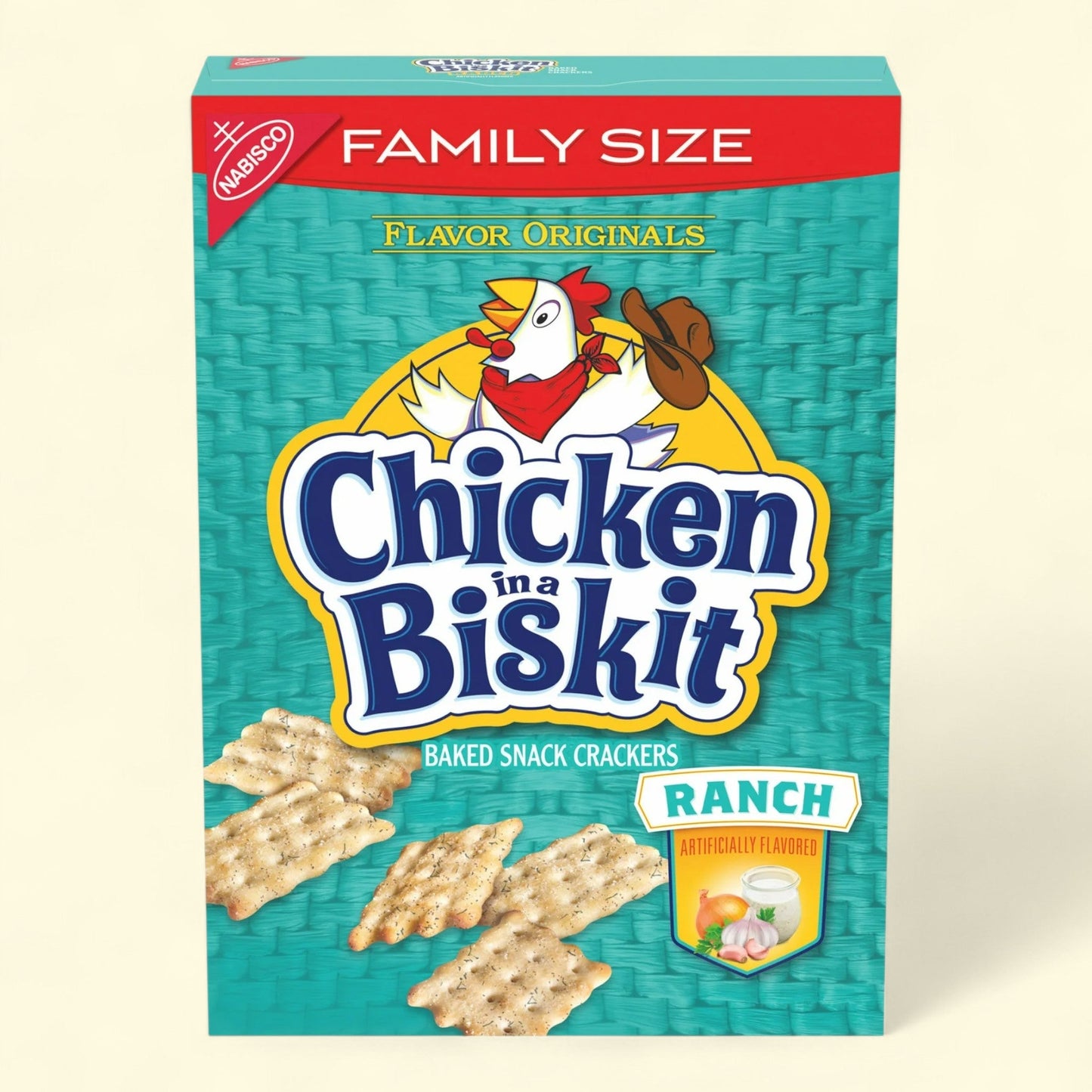 Chicken in a Biskit Ranch Snack Crackers, Family Size, 12 oz