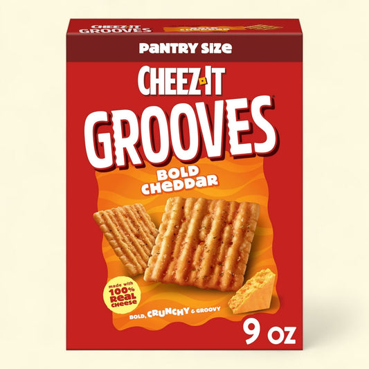 Cheez-It Grooves Bold Cheddar Cheese Crackers, 9 oz