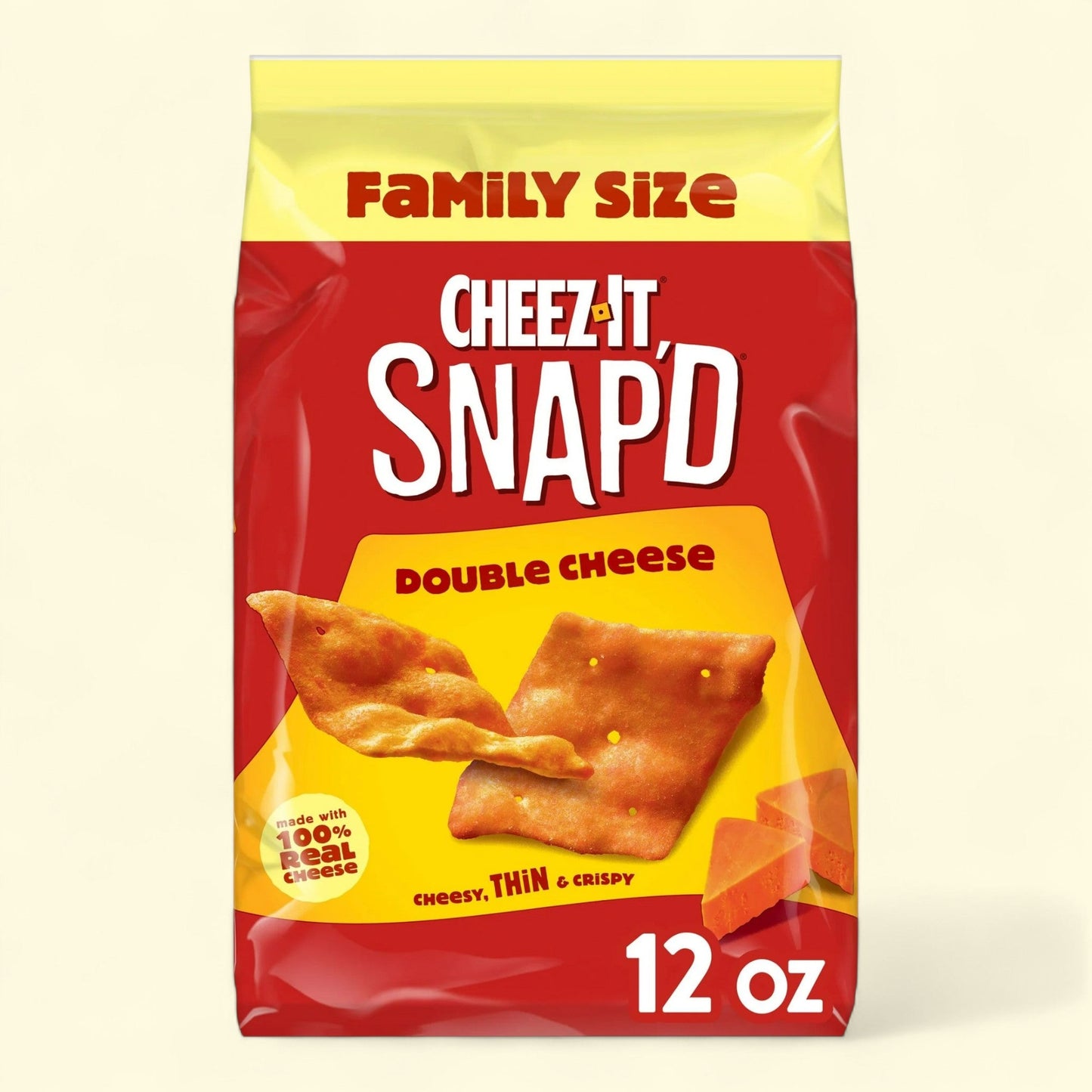 Cheez-It Snap'd Double Cheese Cracker Chips, 12 oz