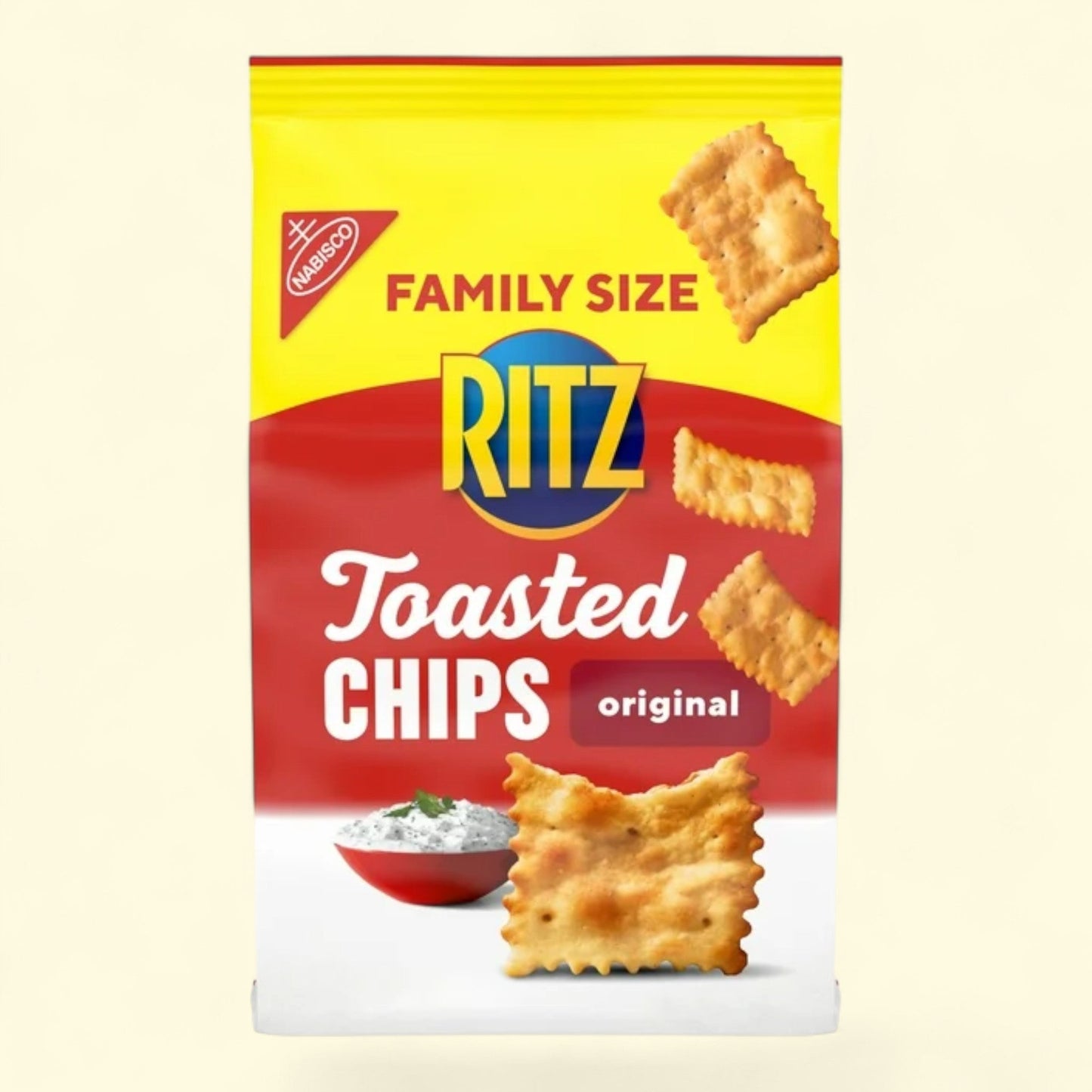RITZ Toasted Chips Original Crackers, Family Size 11.4 oz
