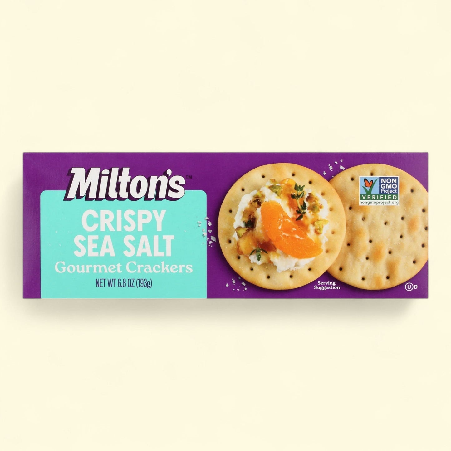 Milton's Gourmet Crackers, Crispy Sea Salt, 6.8oz — authentic US product shipped worldwide by Treatspree