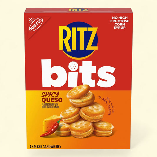 RITZ Bits Spicy Queso Cheese Sandwich Crackers, 8.8 oz