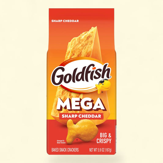 Goldfish Mega Bites Sharp Cheddar Cheese Crackers, 5.9 oz