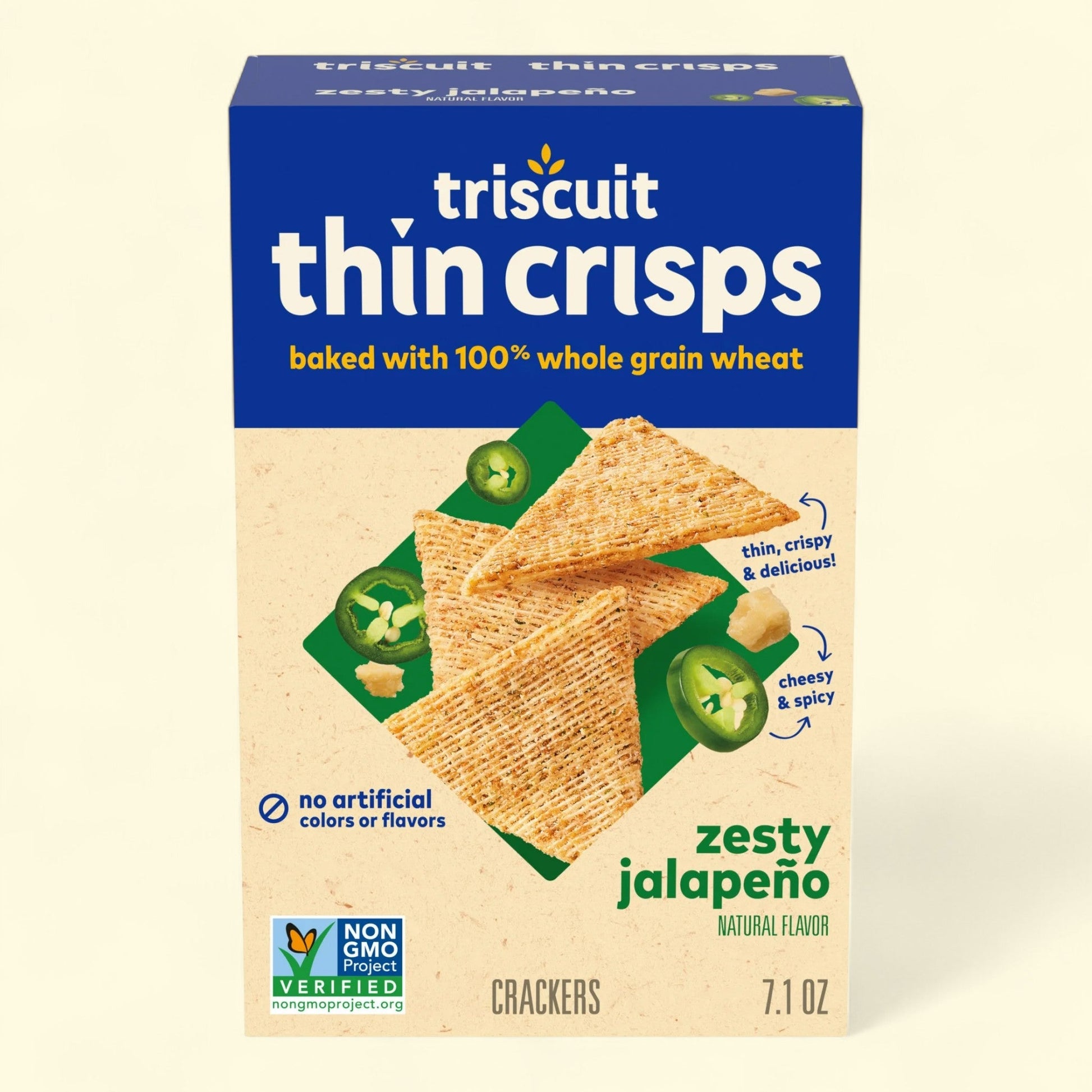 Triscuit Thin Crisps Zesty Jalapeno Crackers, 7.1 oz — authentic US product shipped worldwide by Treatspree