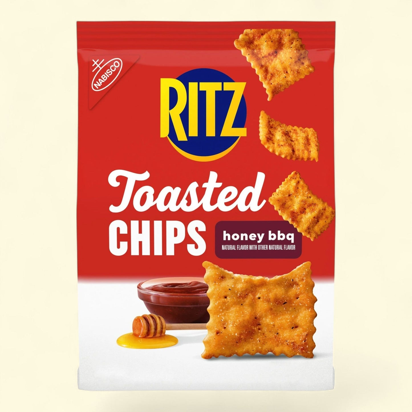 RITZ Toasted Chips Honey BBQ Crackers, 8.1 oz