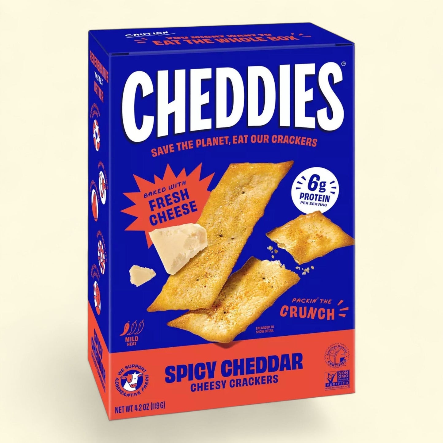 Cheddies Spicy Cheddar, 4.2oz