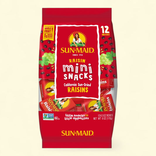 Sun-Maid California Sun-Dried Raisins Mini Snacks, 1.5 oz