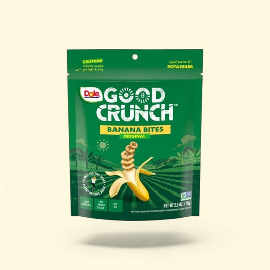 Good Crunch Dried Banana Bites, Original - 2.5oz — authentic US product shipped worldwide by Treatspree