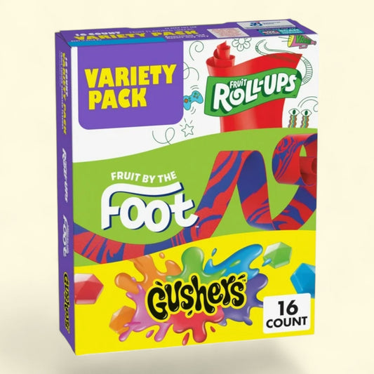 Fruit by the Foot Gushers Snacks Variety Pack, 16 Ct, 10.2 oz
