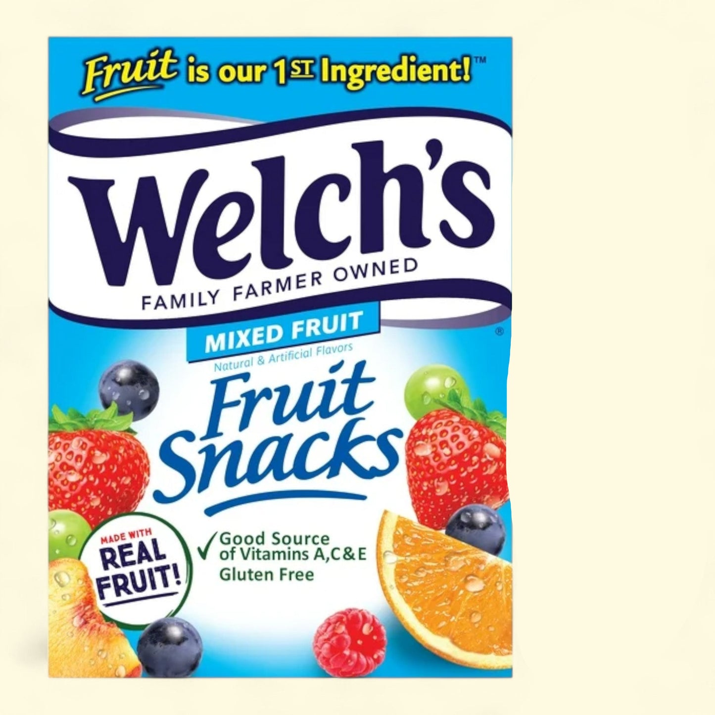 Welch's Fruit Snacks, Mixed Fruit, 22 Count, 0.8oz Packets