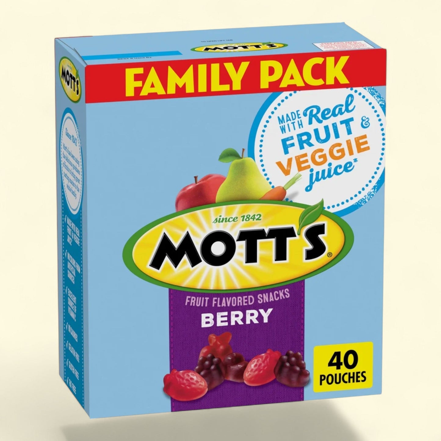 Mott's Fruit Flavored Snacks, Berry, 40 Ct, 32 oz