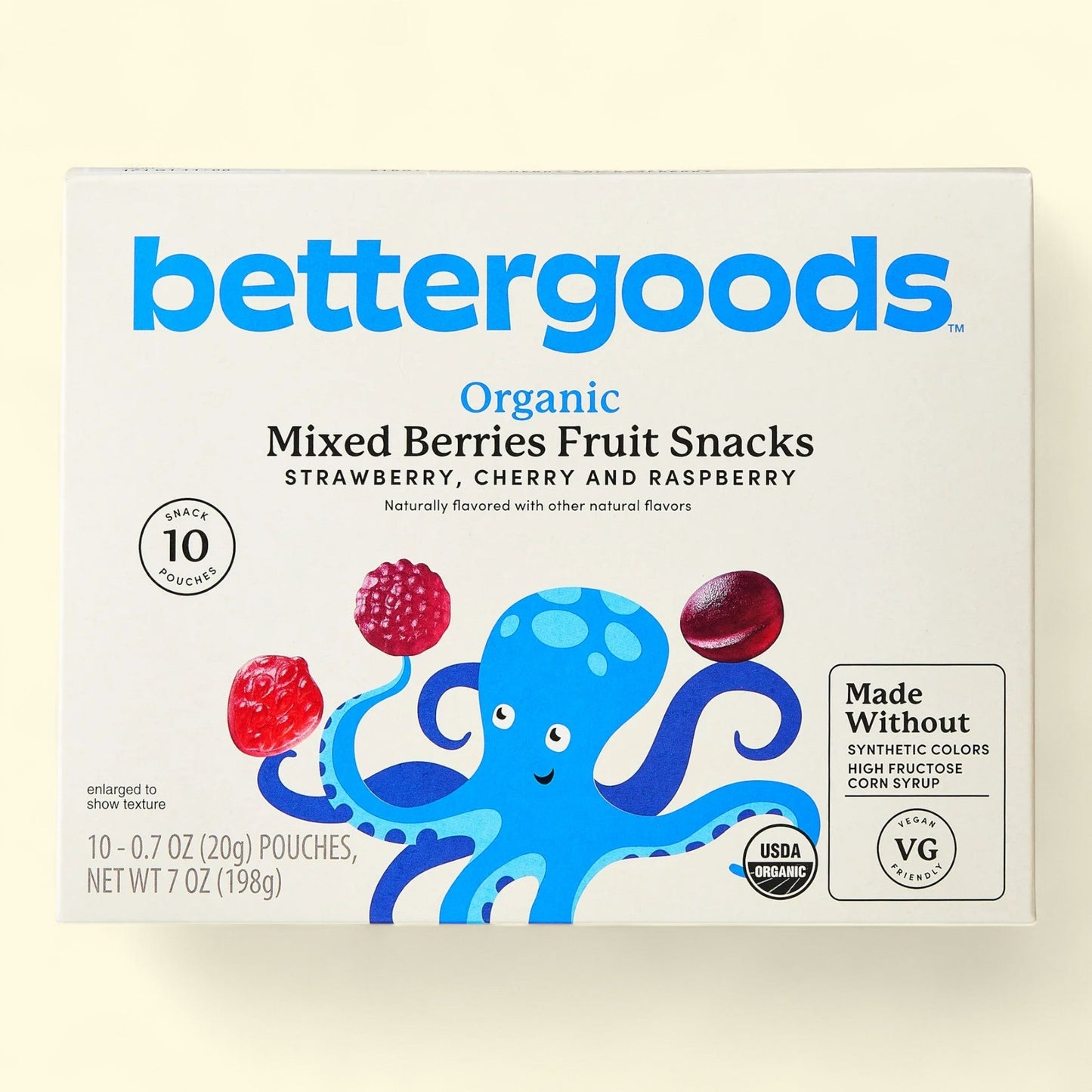 Bettergoods Mixed Berry Fruit Snacks, 0.7 oz, 10 Count