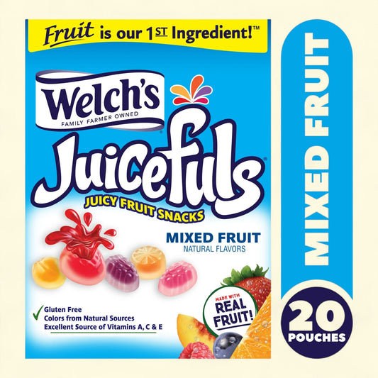 Welch's Fruit Snacks, Juicefuls Mixed Fruit, 1 oz, 20 Pack
