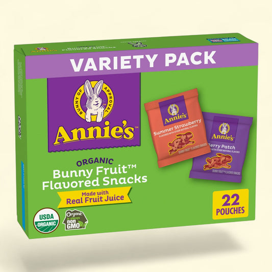 Annie's Organic Bunny Fruit Snacks, Variety Pack, 15.4 oz