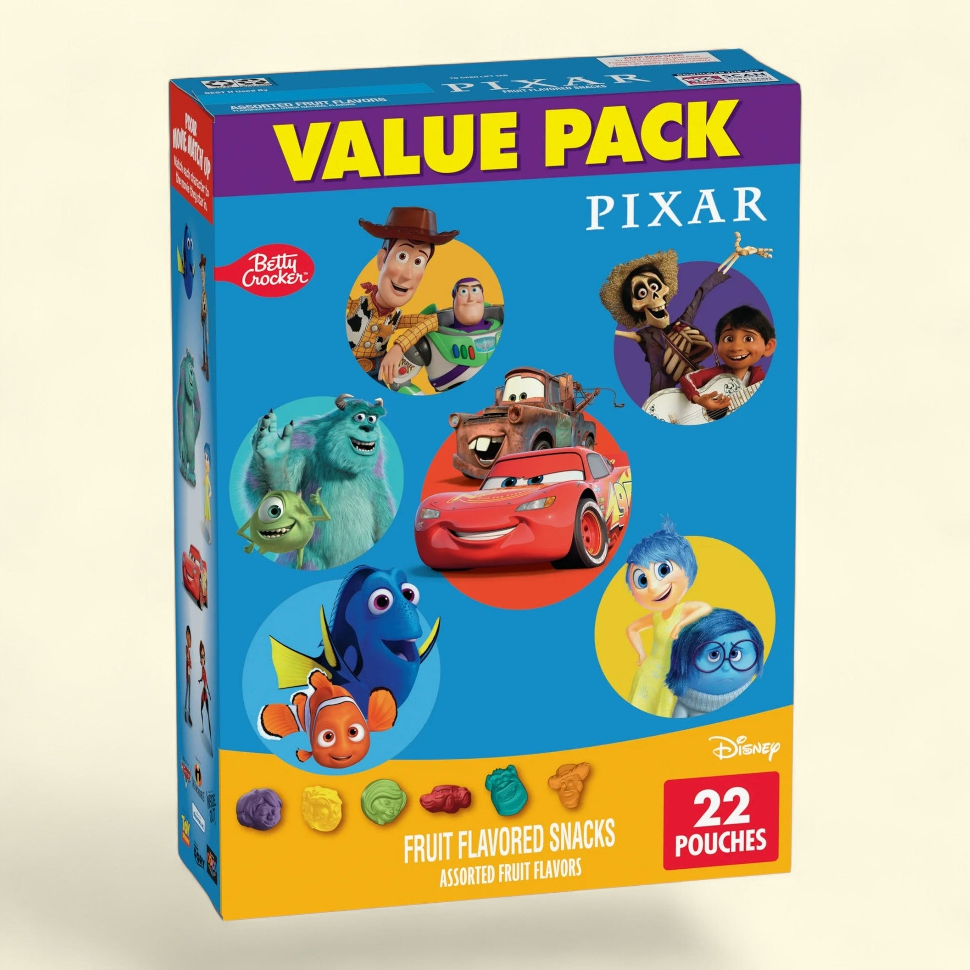 Disney Pixar Fruit Flavored Snacks, 17.6 oz, 22 Ct — authentic US product shipped worldwide by Treatspree