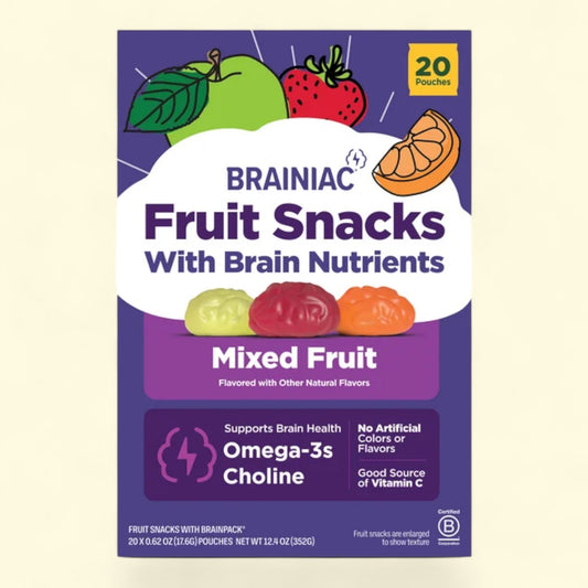 Brainiac Fruit Snacks, Mixed Fruit Flavor, 20 count