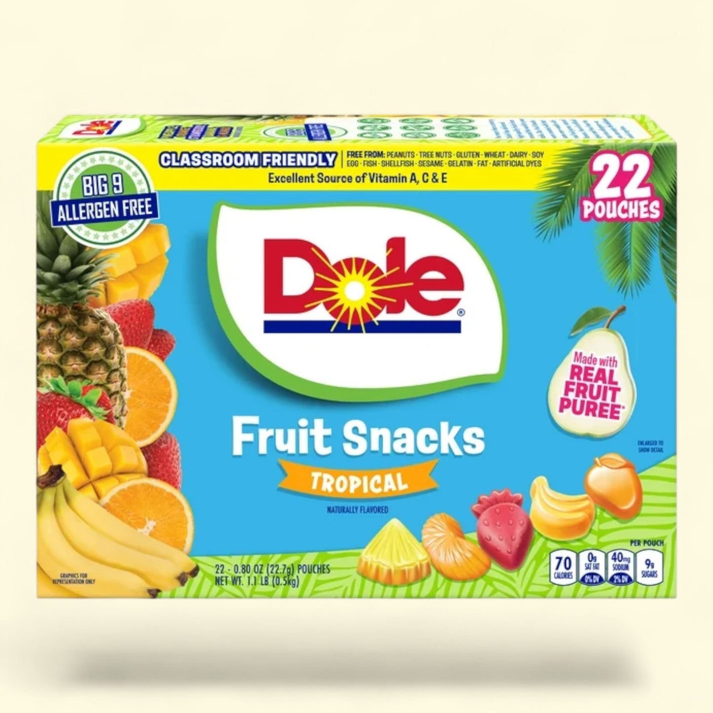 Dole Tropical Fruit Snacks, 22ct