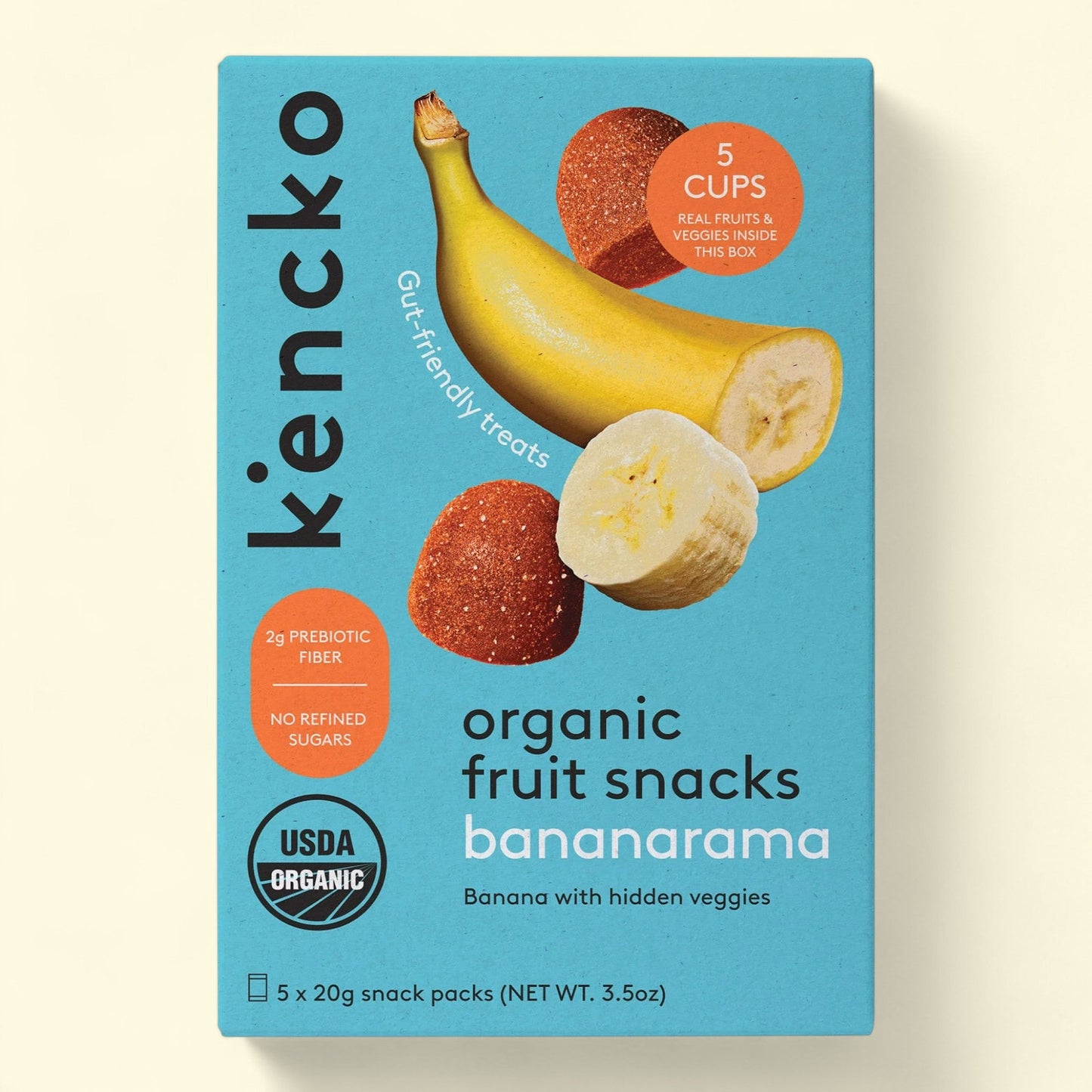Kencko Bananarama Organic Fruit Snacks, 3.5oz, 5 Pack