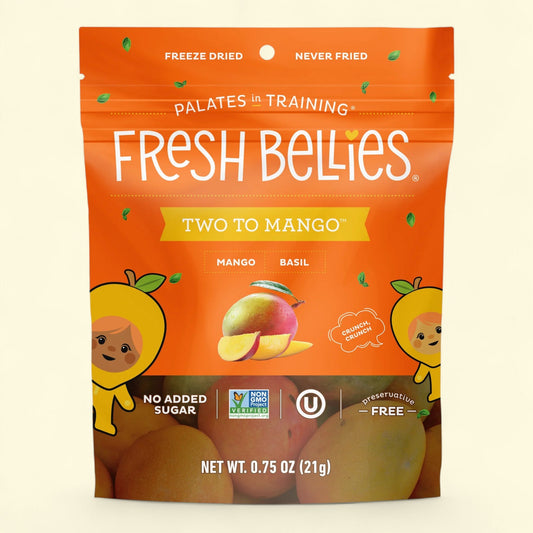Fresh Bellies Two to Mango & Basil Freeze-Dried Toddler Snack, 0.75 oz