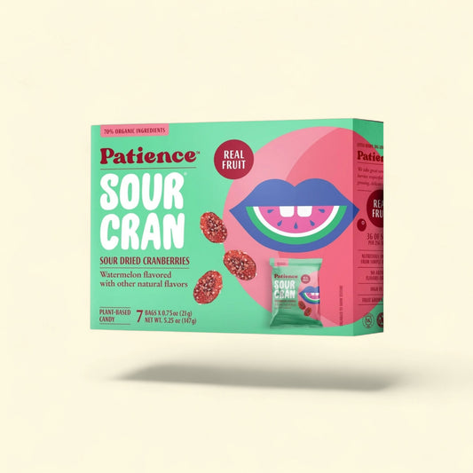 Patience SourCran Dried Cranberry Fruit Snack, Watermelon Flavor, 0... — authentic US product shipped worldwide by Treatspree
