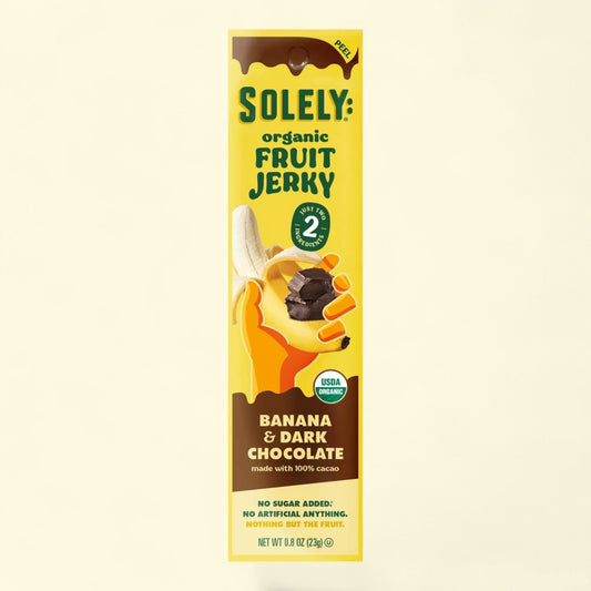 Solely Organic Banana with Dark Chocolate Fruit Jerky, 0.8oz