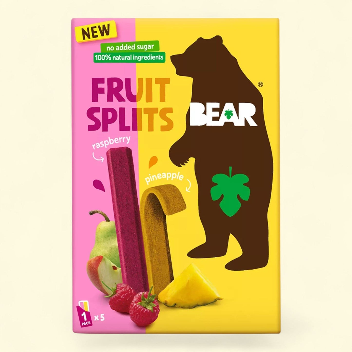 BEAR Raspberry Pineapple Fruit Splits, 3.5oz