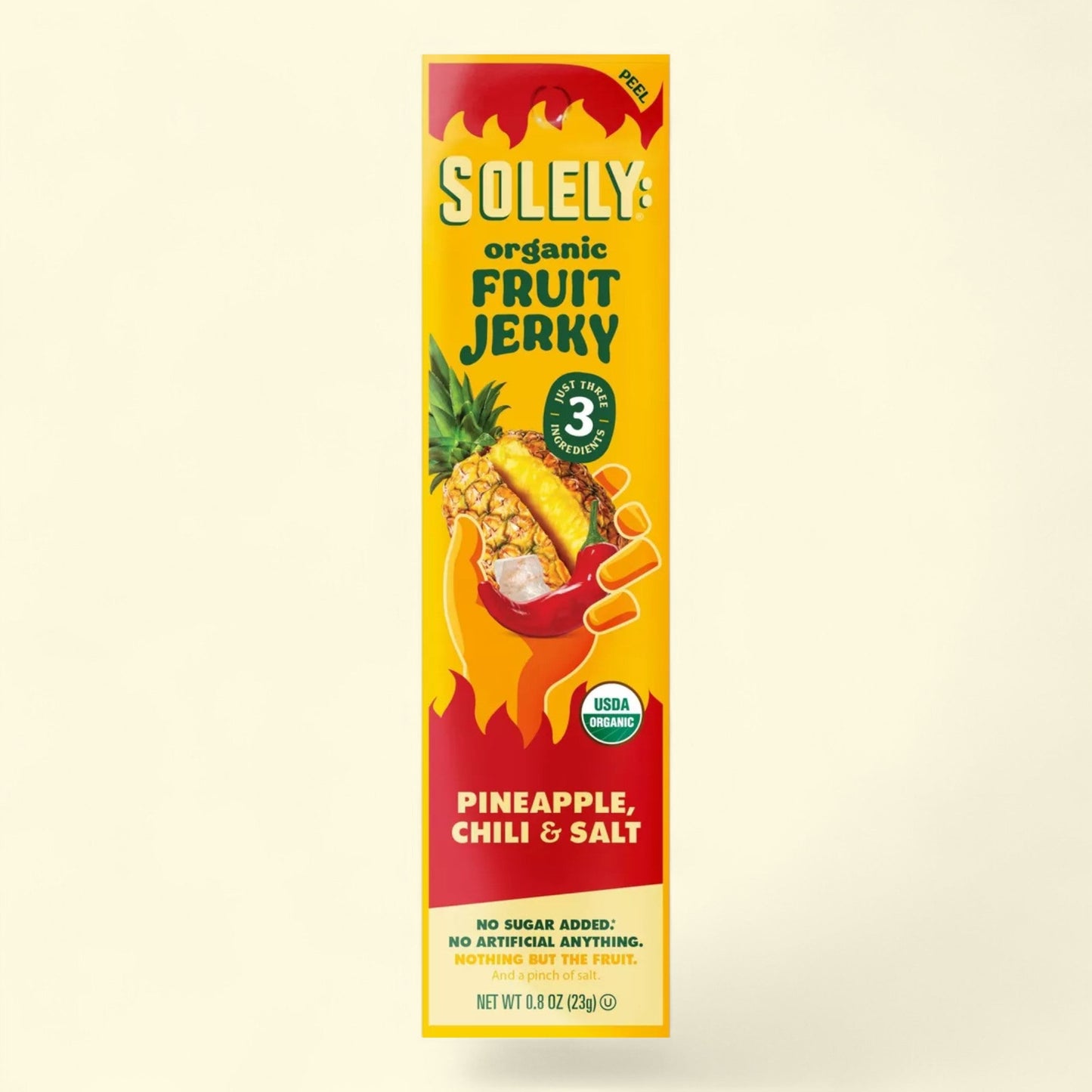 Solely Organic Pineapple Fruit Jerky, 0.8oz