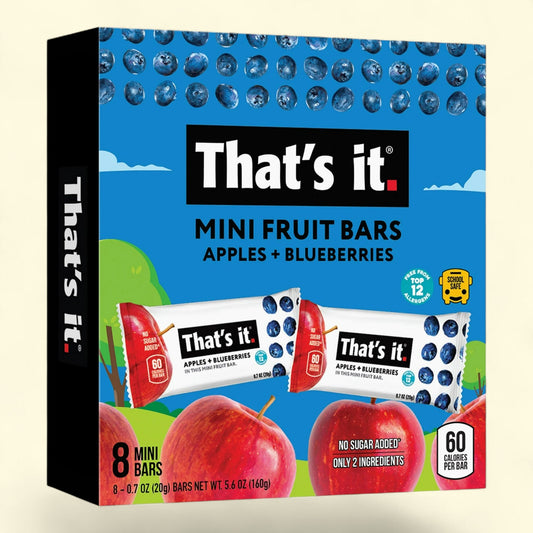 That's it. Soft Chewy Apple + Blueberry Fruit Bars, 0.7 oz, 8 Ct.