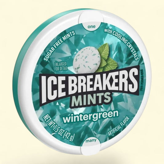 Ice Breakers Sugar Free Mints, Wintergreen, 1.5 oz Tin