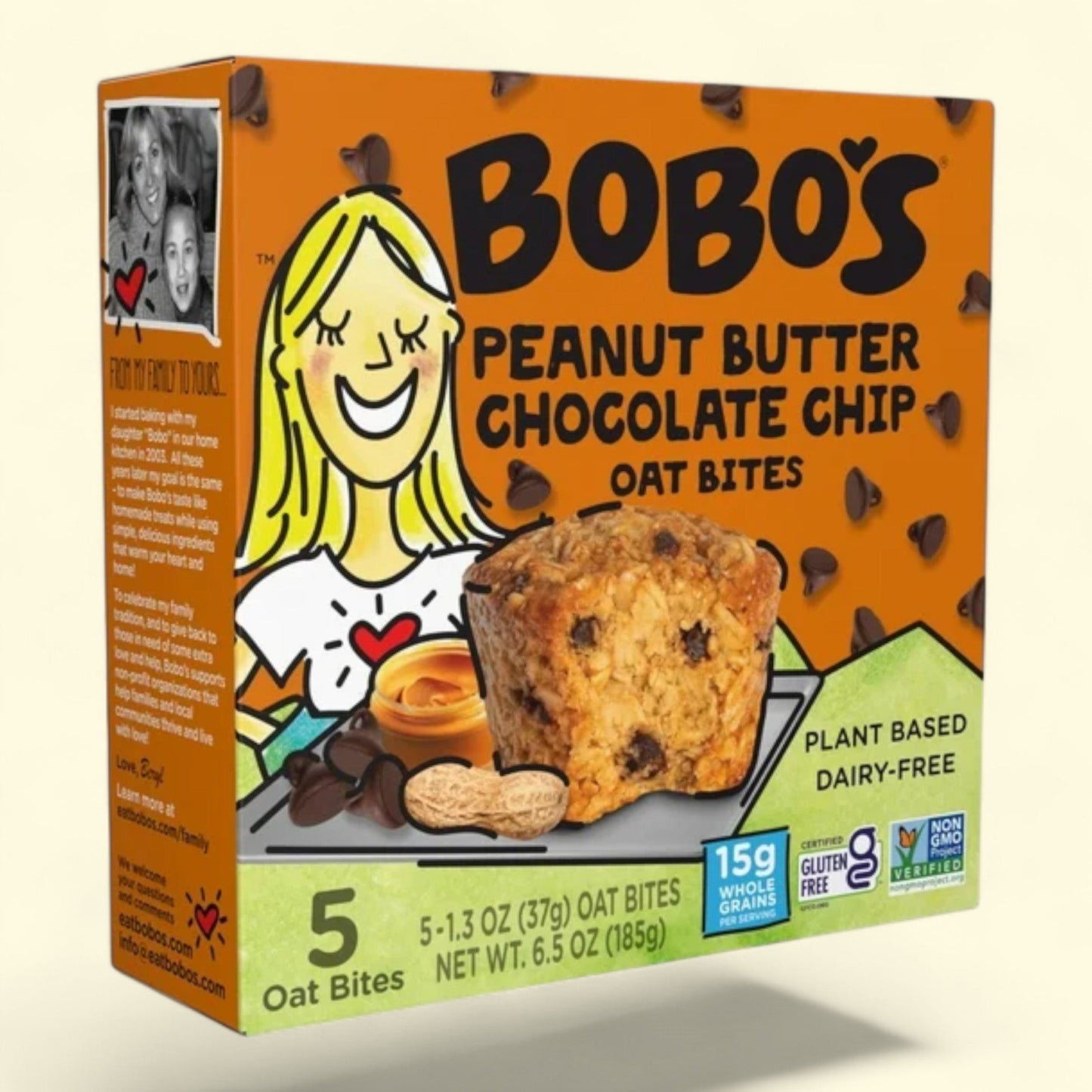 Bobo's Oat Bites, Peanut Butter Chocolate Chip, 5 Pack, 1.3 oz