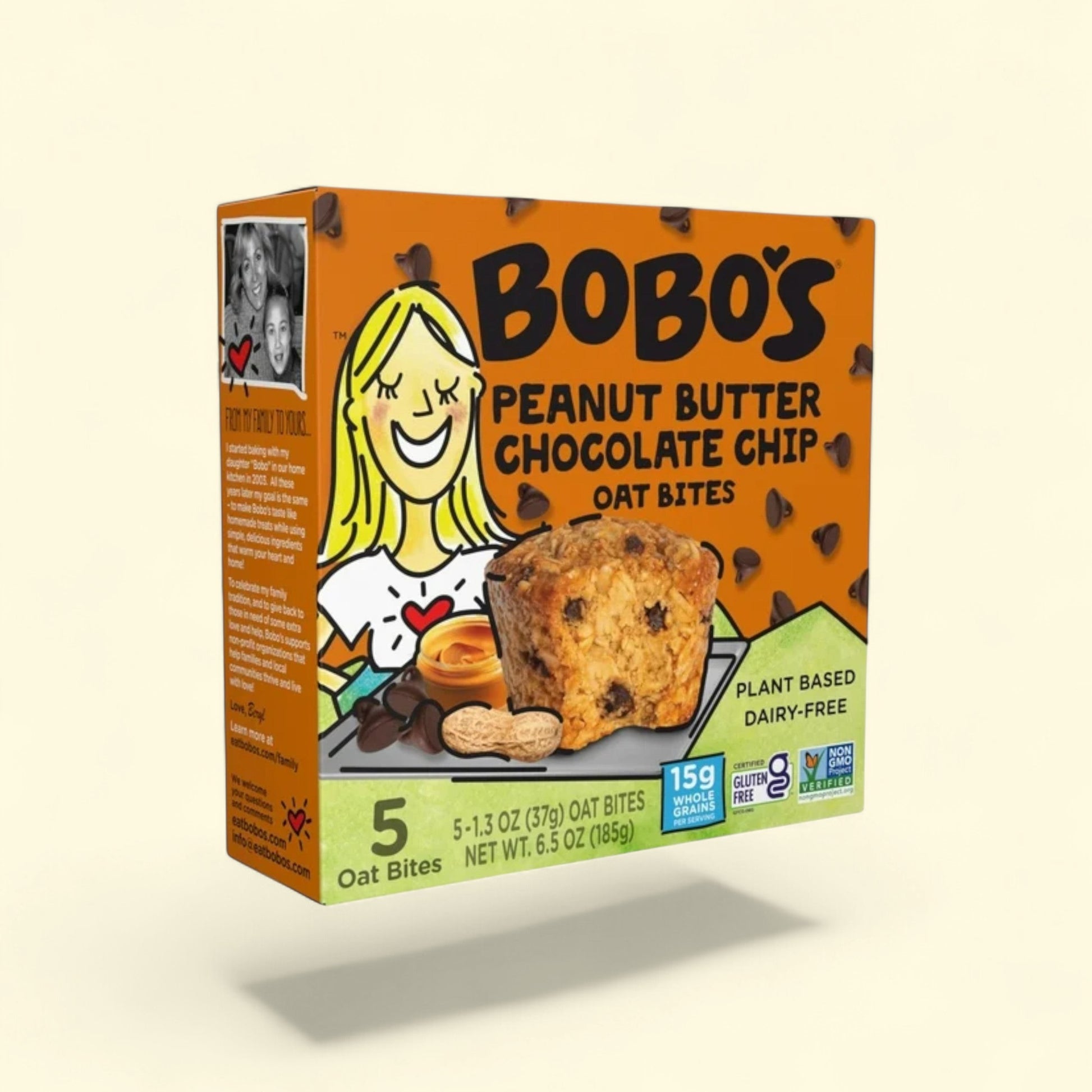 Bobo's Oat Bites, Peanut Butter Chocolate Chip, 5 Pack, 1.3 oz — authentic US product shipped worldwide by Treatspree