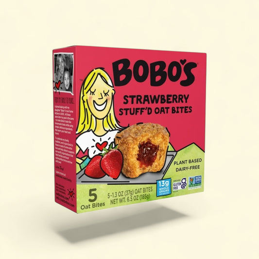 Bobo's Oat Bites, Strawberry Stuff'd, 5 Pack of 1.3oz bars — authentic US product shipped worldwide by Treatspree