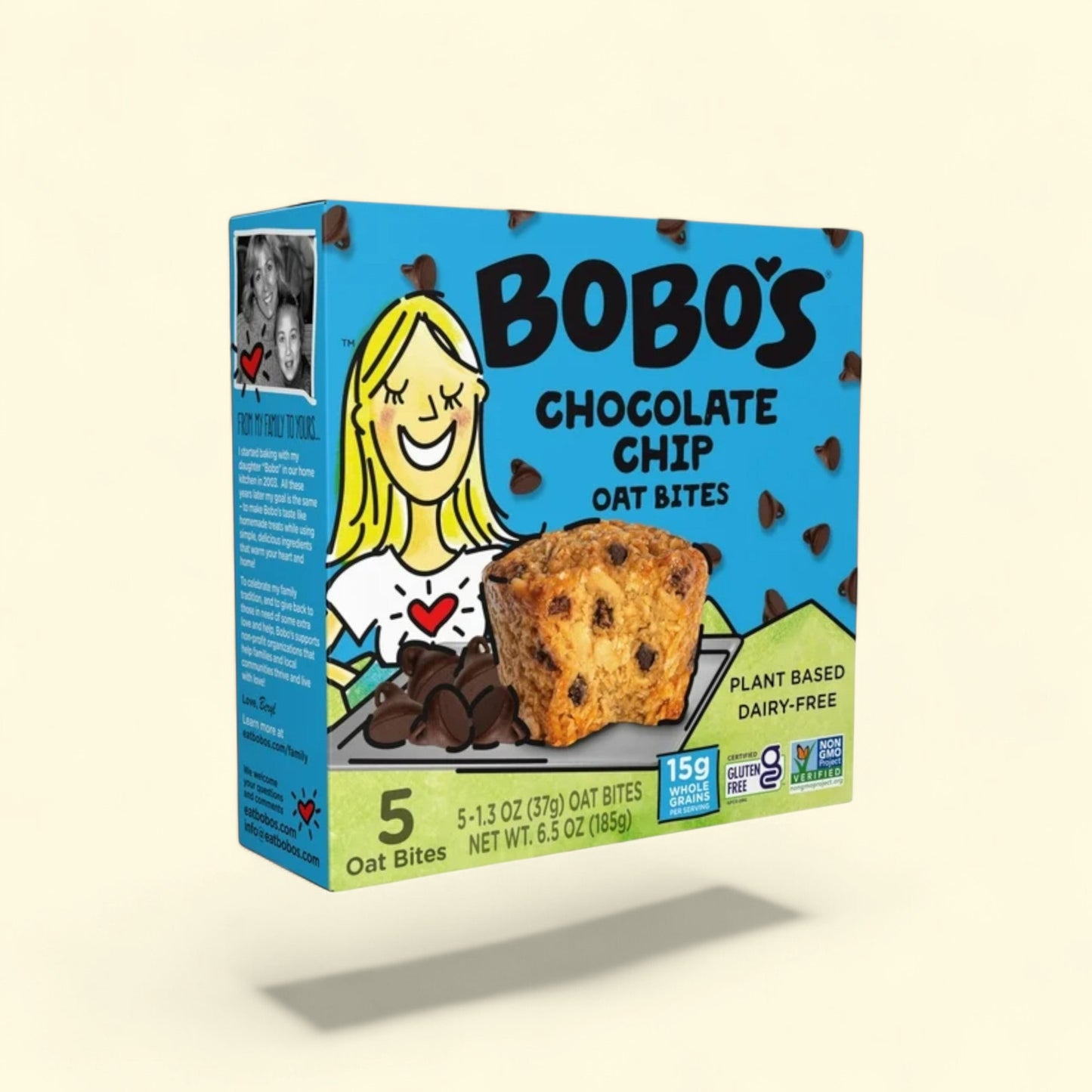 Bobo's Oat Bites, Chocolate Chip, 5 Pack of 1.3 oz bars — authentic US product shipped worldwide by Treatspree