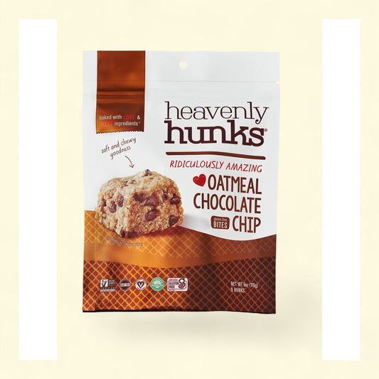 E & C's Snacks Heavenly Hunks, Oatmeal Chocolate Chip Cookie, 6 oz, 6 Count
