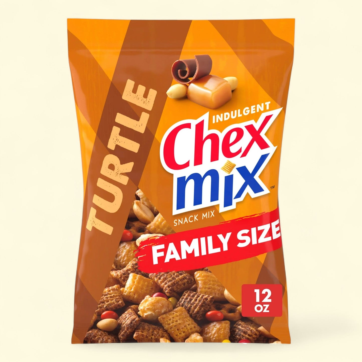 Chex Mix Turtle Snack Mix, Family Size 13.5 oz