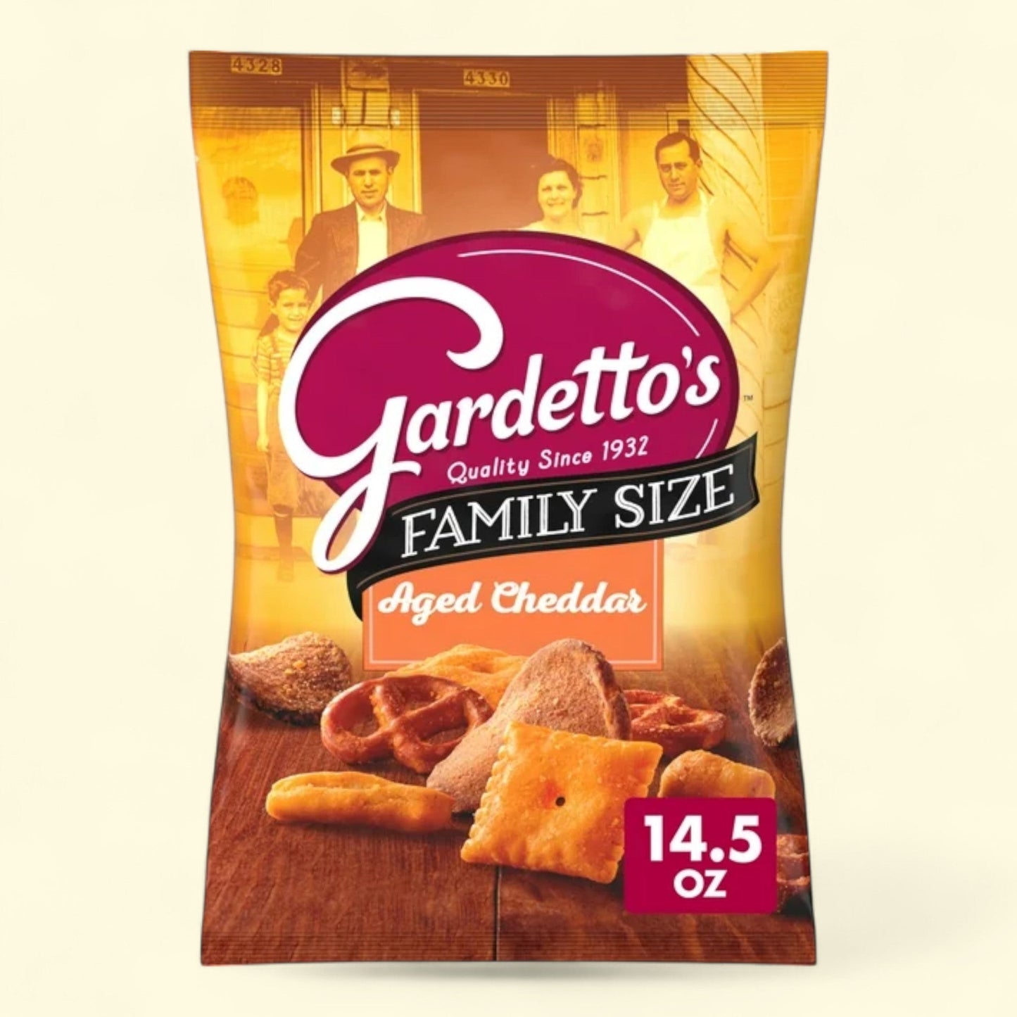 Gardetto's Snack Mix, Aged Cheddar, Family Size, 14.5 oz Bag