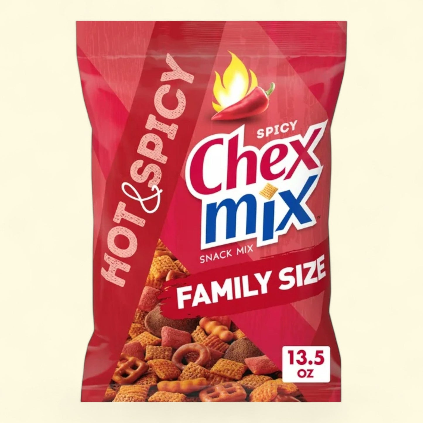 Chex Mix Hot and Spicy, Family Size 13.5 oz