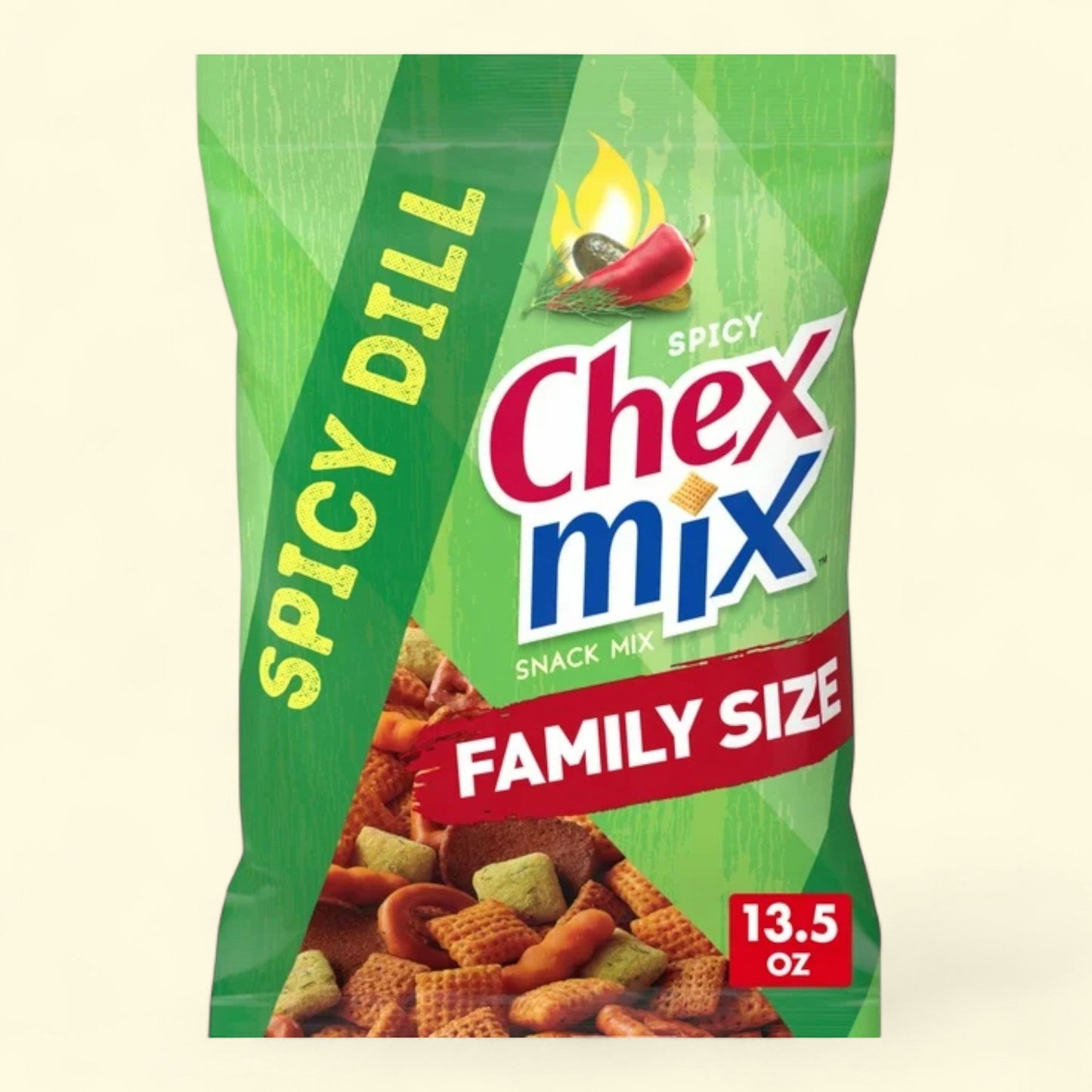 Chex Mix Spicy Dill, Family Size, 13.5 oz