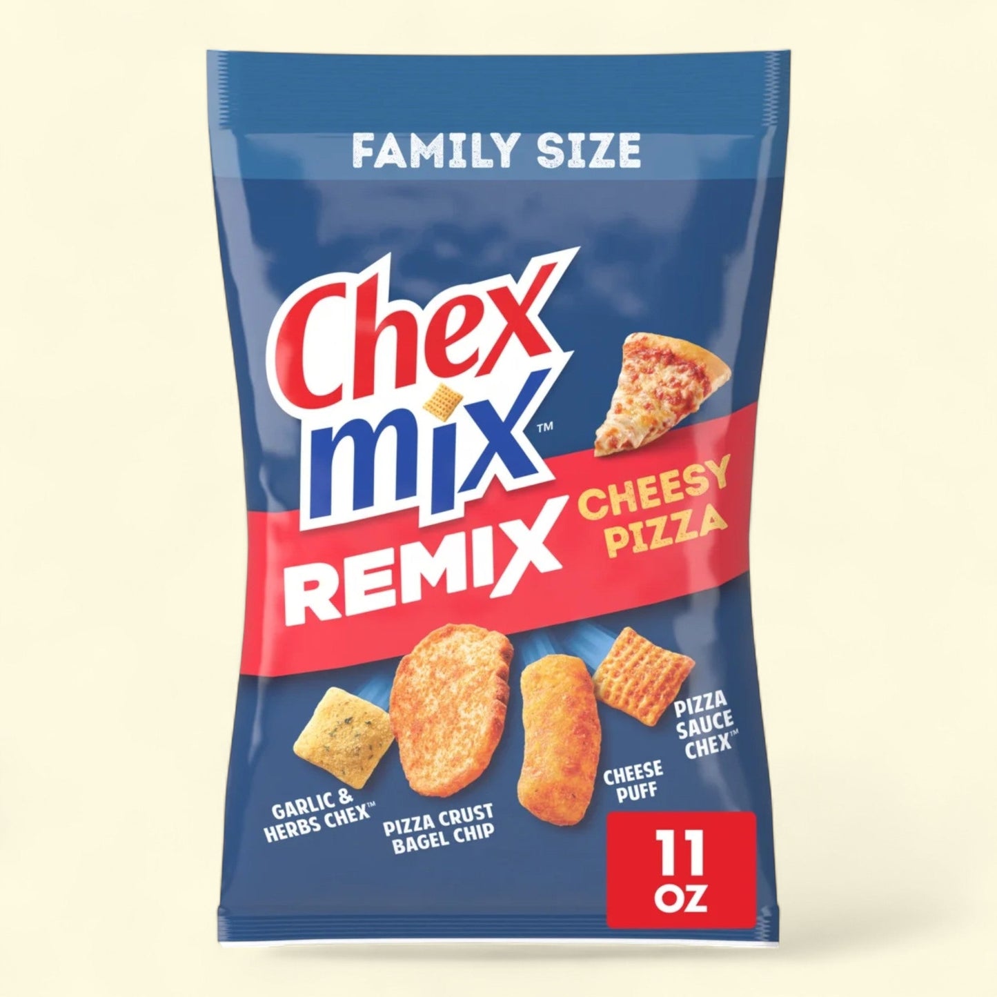 Chex Mix Remix Cheesy Pizza Snack Mix, Family Size, 11 oz