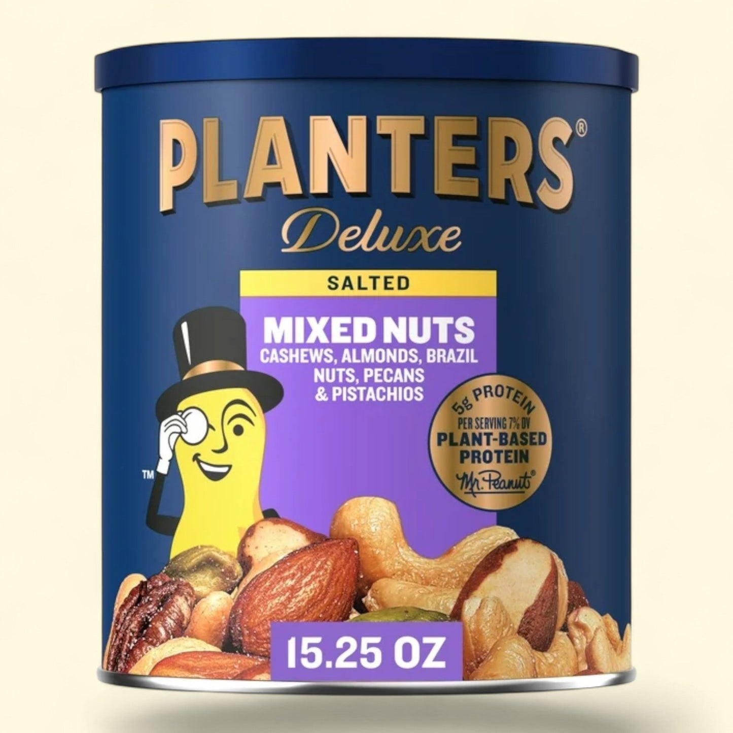 Planters Deluxe Mixed Nuts, 15.25 Ounce Canister