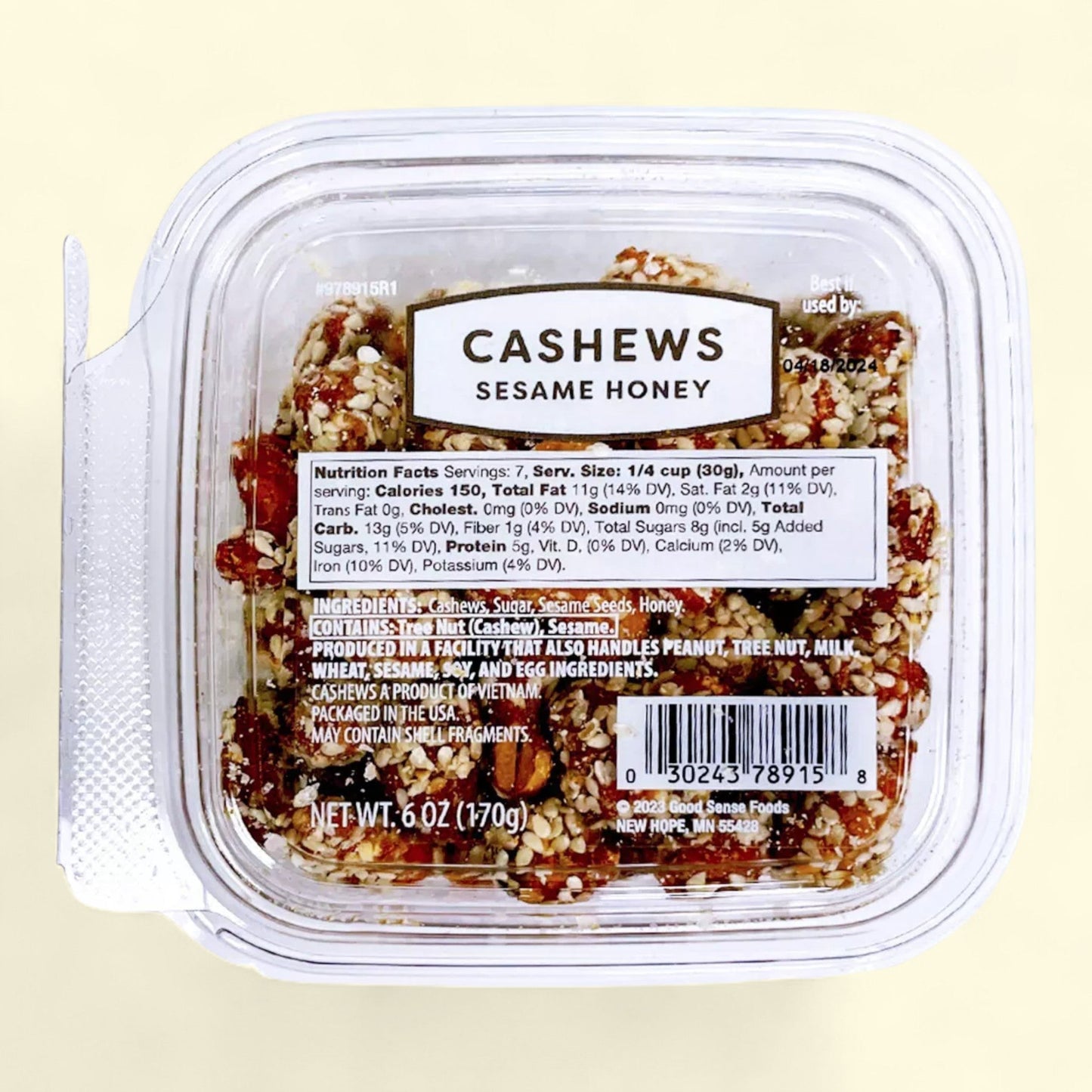 Sesame Honey Cashews, 6oz