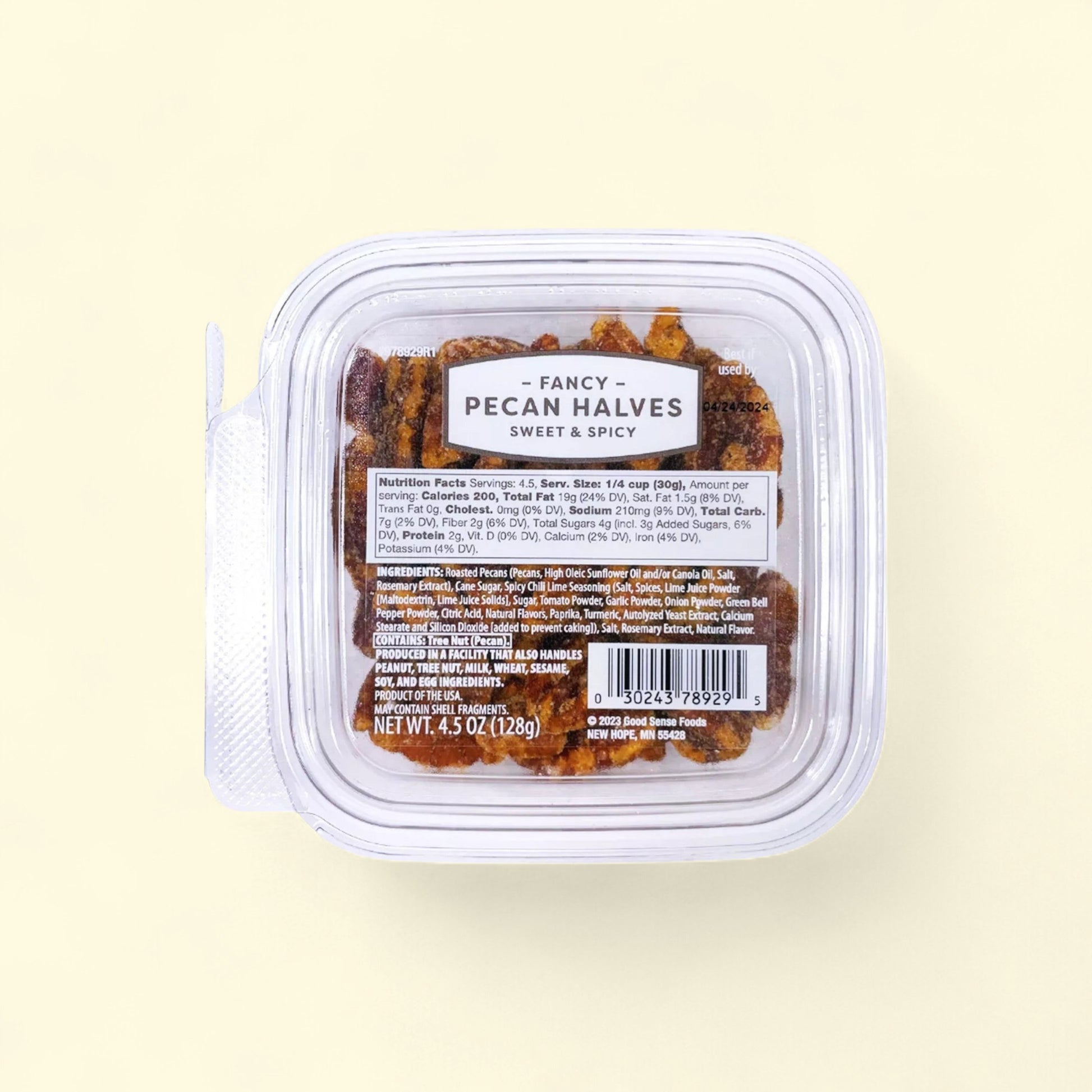Sweet & Spicy Fancy Pecan Halves, 4.5oz — authentic US product shipped worldwide by Treatspree