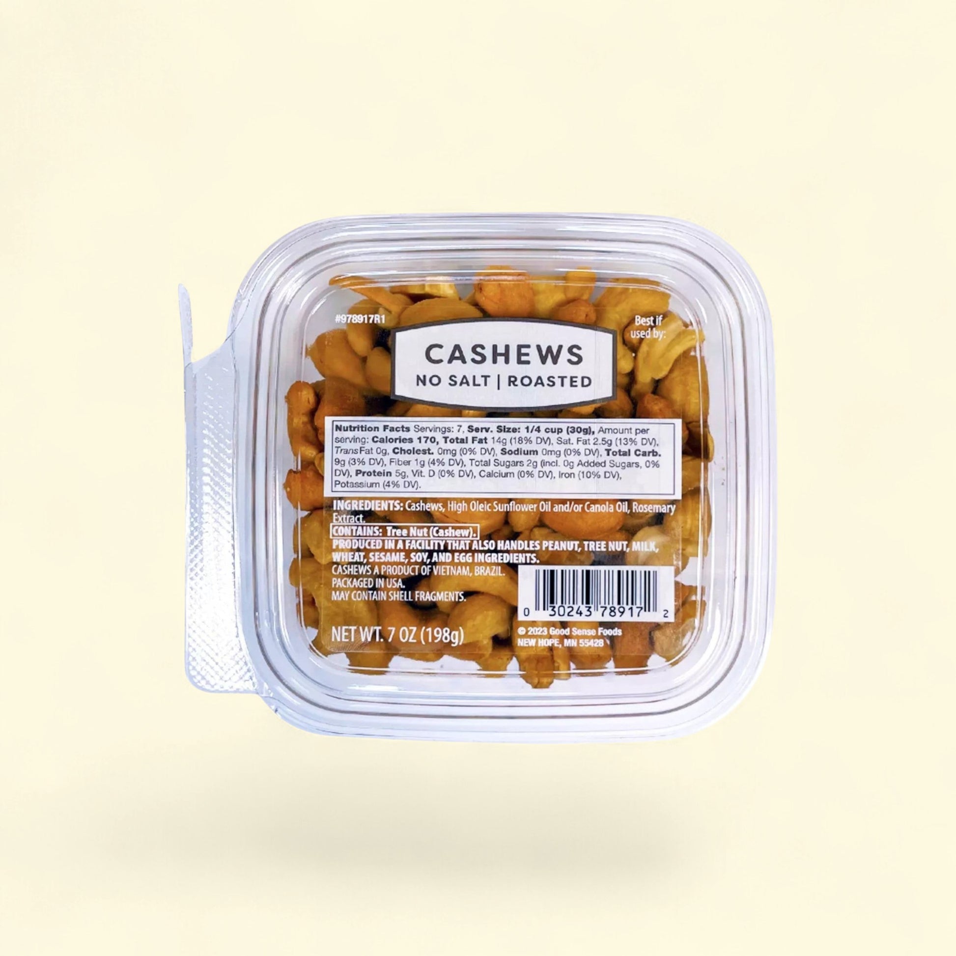 Roasted Cashews, 7oz — authentic US product shipped worldwide by Treatspree