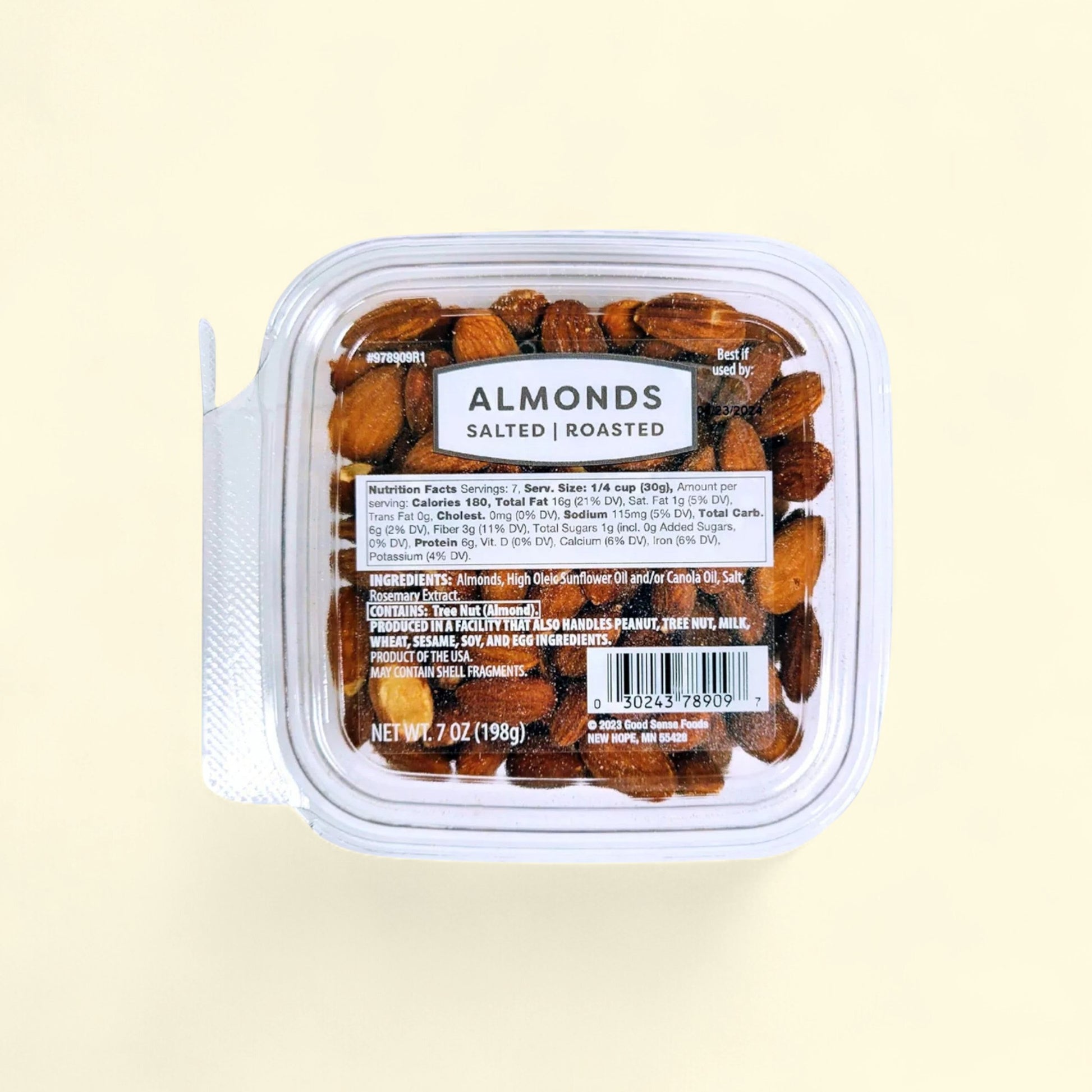 Roasted Salted Almonds, 7oz — authentic US product shipped worldwide by Treatspree